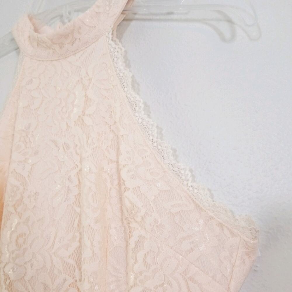 NWT Yoins pastel pink lace bodycon halter dress S - Picture 7 of 16